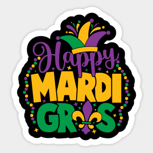 Happy Mardi Gras Funny Mardi Gras Men Women Sticker